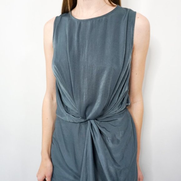 EVERLY Slate Gray Nerona Draped Dress NWT - Picture 2 of 6